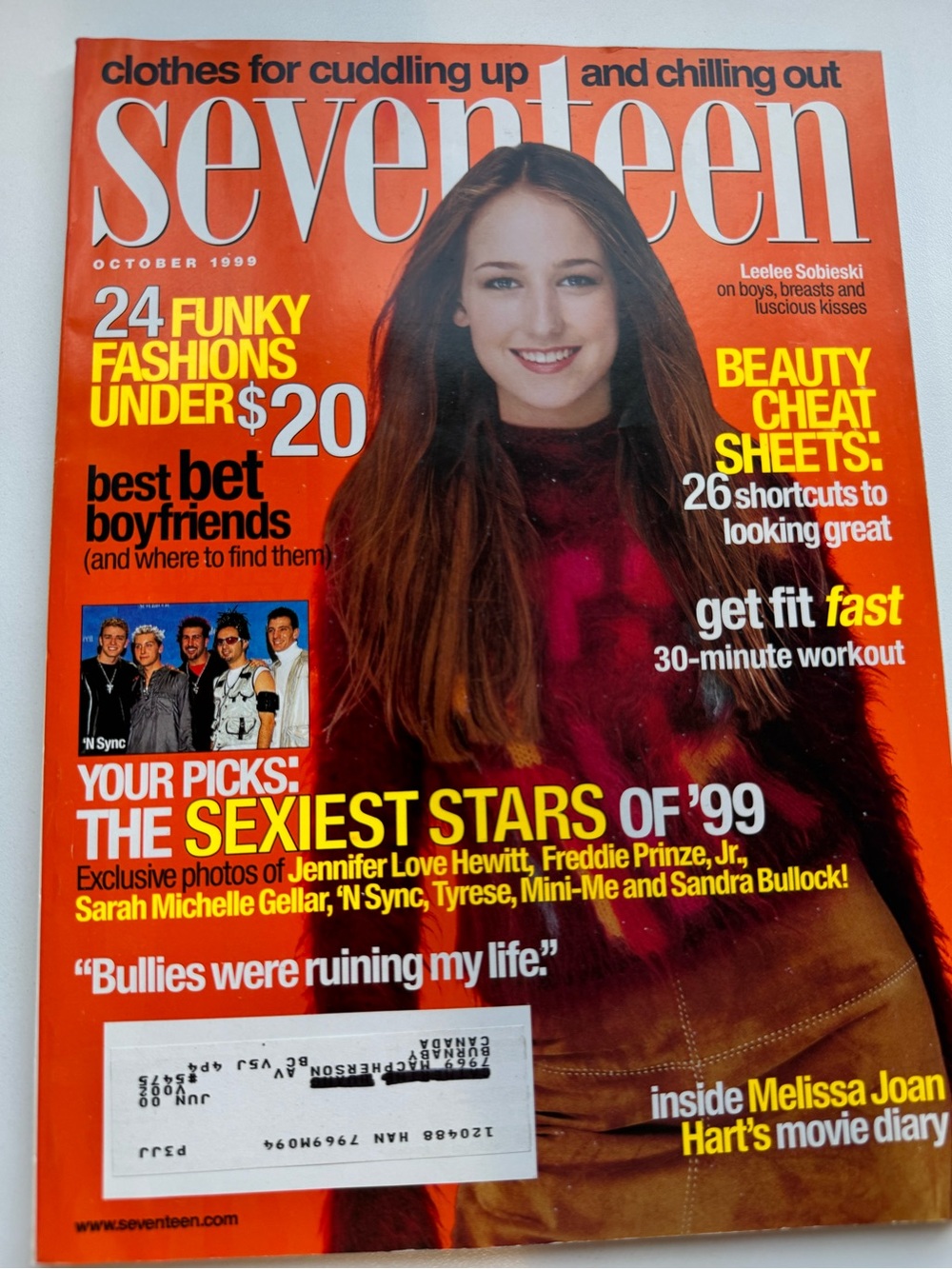 Seventeen 17 Teen Magazine October 1999 Leelee Sobieski